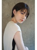 シースルーバング×耳掛けショート