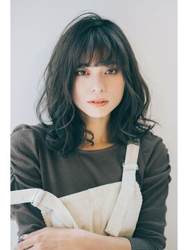 クロワ(croix) 【croix】 Aラインウェーブ×ココアブラウン