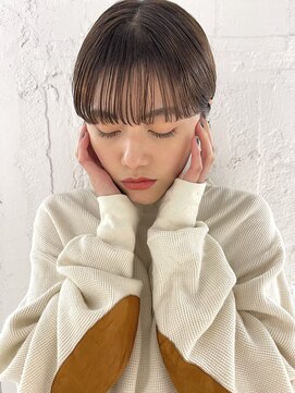 フィルムス 新宿(FILMS) 斜めバング/グレージュカラー/デザインカラー/シルキーベージュ