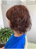 ほったらかしパーマ&カッパーブラウン
