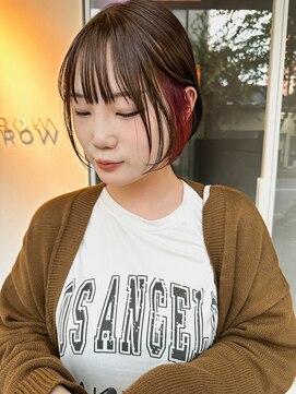 イロウ 山口どうもん店(IROW) インナーカラー/デザインカラー/ピンクグラデーション