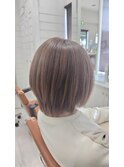 ショートレイヤー×ラベンダーベージュ
