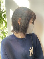 肩上ストレート外ハネボブ前髪カット髪質改善トリートメント
