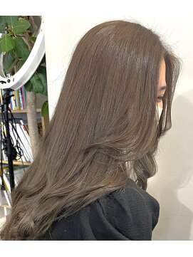 サロン ド ビカ(Salon de bika) 大人可愛い透明感ブリーチなしハイトーンオリーブグレージュ