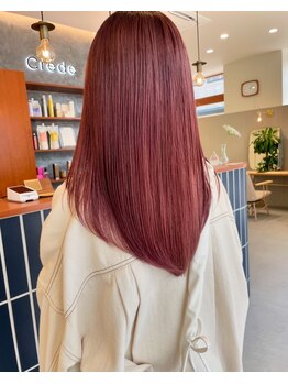 クレーデ 姪浜店(Crede)の写真/【姪浜駅徒歩1分】透明感カラーでぬけ感とこなれ感をプラスしていつもと違う自分に♪艶感や色持ちも◎