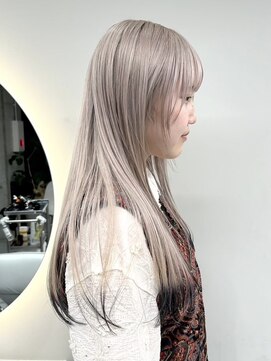 ソル ジングウマエ(SOL JINGUMAE) ミルクティーベージュダブルカラーグレージュカラーハイライト