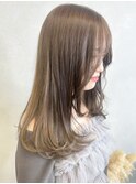 ブリーチなしミルクティーベージュ＊レイヤーカットロング