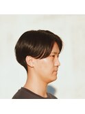 ニュアンスパーマ×センターパート