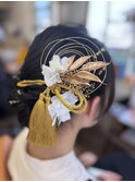 「華やか上品ヘアセット」