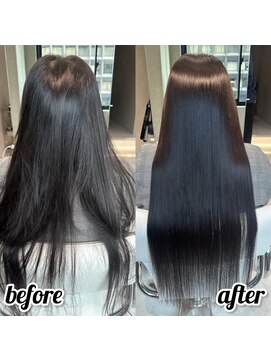 ストレートスタイル/艶髪/髪質改善/縮毛矯正/表参道/青山/外苑前