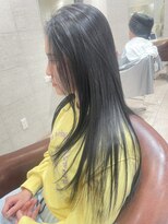 エアー 久留米(AIR)&nbsp;【久留米】 ブルーブラックカラー/前髪カット/レイヤーカット