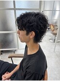 ショートネープ×スパイラルパーマ
