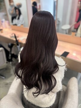 ウィクシーミミ 栄矢場町店(wixy mimi) 艶々ラベンダーブラウンカラー