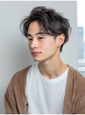 小倉/刈り上げセンターパート/波巻きツイストスパイラル