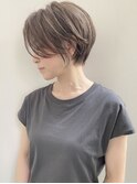 ハイライトカラー/明るい白髪染め/脱白髪染め/白髪ぼかし/40代/a