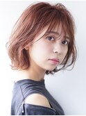 シースルーバングボブ