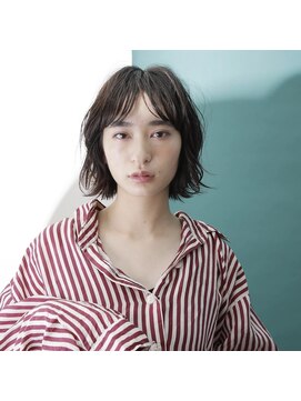 マッシュ 北堀江(MASHU) シースルーバング 外ハネナチュラルボブ