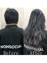 エクステ専門店あるじゃんすー 広島店&nbsp;ブラックパープル#シールエクステ#アッシュブラック#韓国#広島