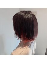 ネオヘアー 曳舟店(NEO Hair)&nbsp;【インナーカラー】ボブ×オレンジ（曳舟）