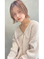 メーヴェ(Mowen) mowen×外ハネミディアム×ラフウェーブ×ブロンドカラー