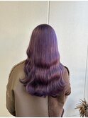 【桑原雪音】大人かわいいラベンダーピンク/ゆるふわロング