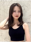 韓国前髪顔周りロング×インナーグレージュ[心斎橋/髪質改善]