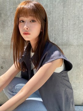 サンプラス(san+) 【マユコ】ストレートヘア小顔ヘアフロントレイヤー