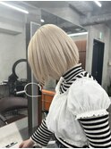 ホワイトブロンド/髪質改善/ダブルカラー/ケアブリーチ/10代20代
