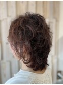 レイヤースタイルのゆるふわパーマ