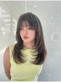 ハイライトショートヘアダブルカラーレイヤーカットオージュア