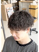 メンズギフト(men's GIFT)&nbsp;刈り上げツーブロックツイストスパイラルパーマメンズマッシュ
