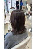 透明感ラベンダーグレージュ外ハネミディアムボブ!!