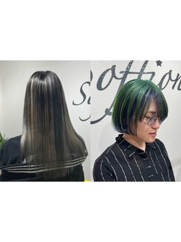 【ケアブリーチ使用☆】人気のインナーカラーやハイライトまで！ダメージは最小限☆色持ちもツヤ感も◎