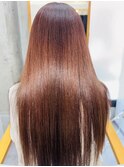 【カッパーブラウン】サラ艶/ロングヘア/20代～50代/髪質改善