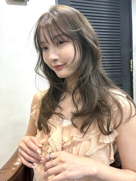 トレス(TRESS) レイヤーカット/くびれヘア/ブリーチなし/ベージュ/透明感カラー