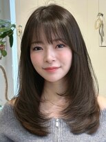 ノイ 銀座(noi)&nbsp;顔周りレイヤーカットくびれヘアミルクティーベージュカラー