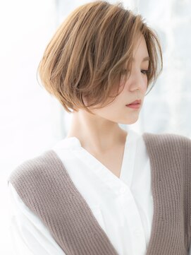 モッズヘア 越谷(mod's hair) 小顔前下がり外国人風ことりベージュ丸みボブh4越谷20代30代40代