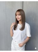【BOTANIUM】透明感ミルクティーカラー×ロングレイヤー