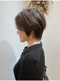大人ショート　前髪なし
