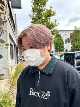 エディ(Edy) センターパートケアブリーチダブルカラーミルクティーベージュ