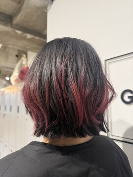 ギルド 東久留米店(GUILD) ボブ×レッドグラデーション