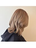ブリーチオンカラー×ブロンドベージュ