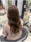 コテ巻き風パーマ韓国風パーマデジタルパーマロング