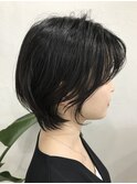 【ALIUS 池袋 小川】丸みショート×ブルーブラック