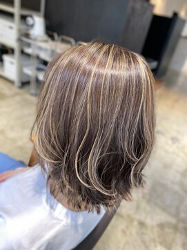 ノア ヘアメイク(Noa hair make) ■ハイライトカラー オリーブカラー Noa 西千葉♪