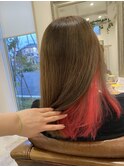 20代30代★無造作×切りっぱなしボブ×インナーカラー