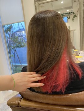 アドラーブル 女池店(adorable) 20代30代★無造作×切りっぱなしボブ×インナーカラー