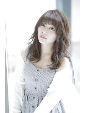 ルルディ バイ アフロディーテ銀座(luludi by APHRODITE) 黒髪/グレーベージュ/レイヤーロング/前髪パーマ/銀座