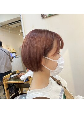 ギフト ヘアー サロン(gift hair salon) ミニボブ×ベイビーピンク