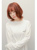 ボブウルフ/レイヤーカット/オレンジブラウン ◎ 20代30代40代